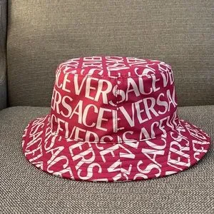 Versace unisex logo monogram all over bucket hat Barbie ?? NEW Logo Bucket Hat Black,Print | VERSACE ZA main image 4